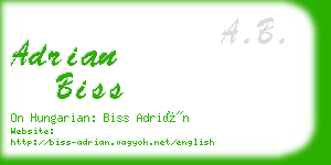 adrian biss business card